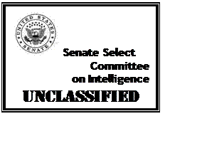 Text Box: Senate Select Committee on Intelligence UNCLASSIFIED